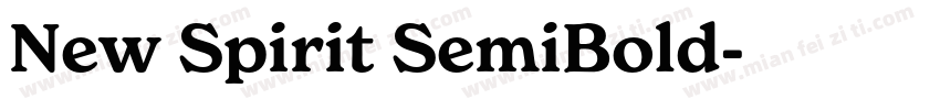 New Spirit SemiBold字体转换